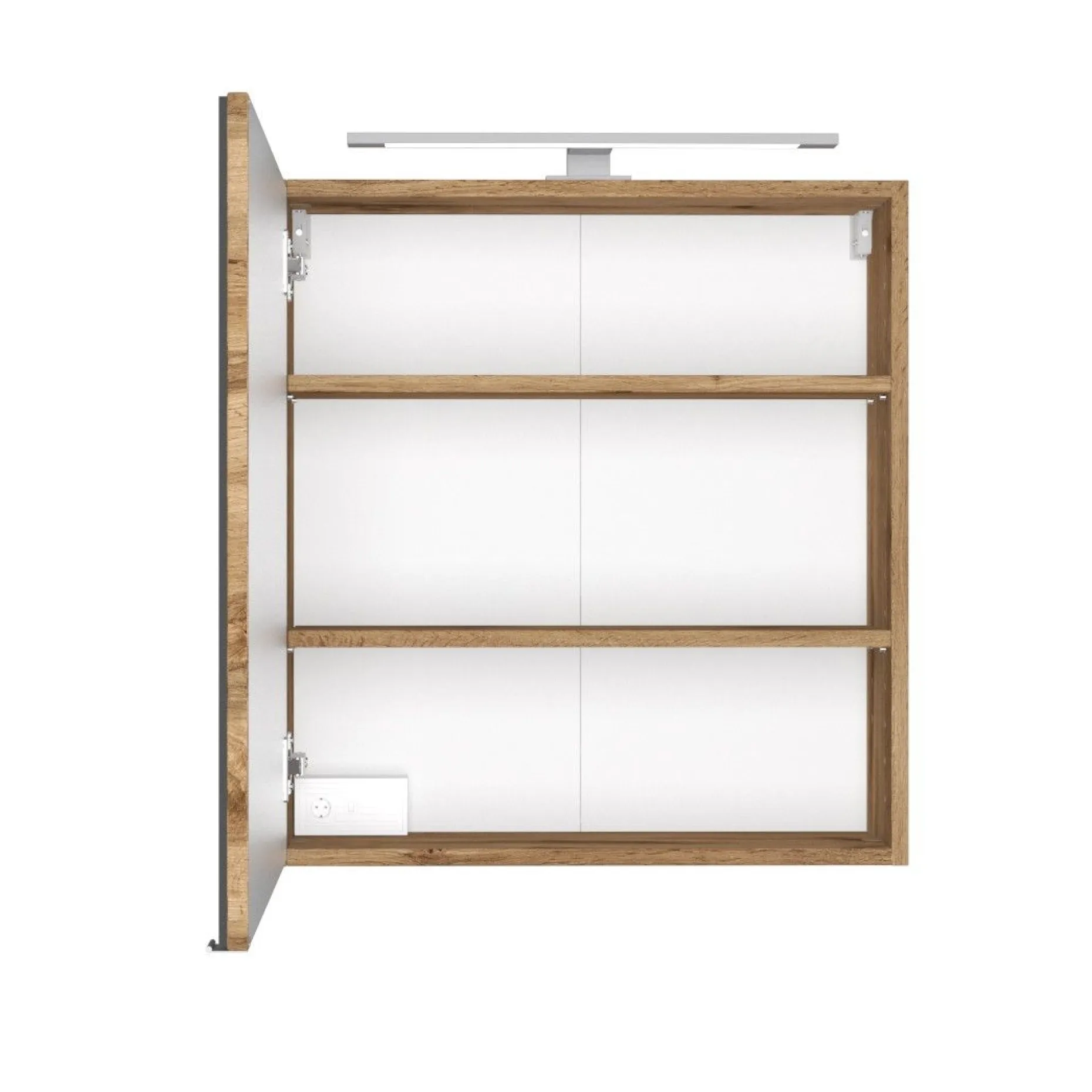 Spiegelschrank Dasa 60cm mit 1 Tür - Eiche wotan