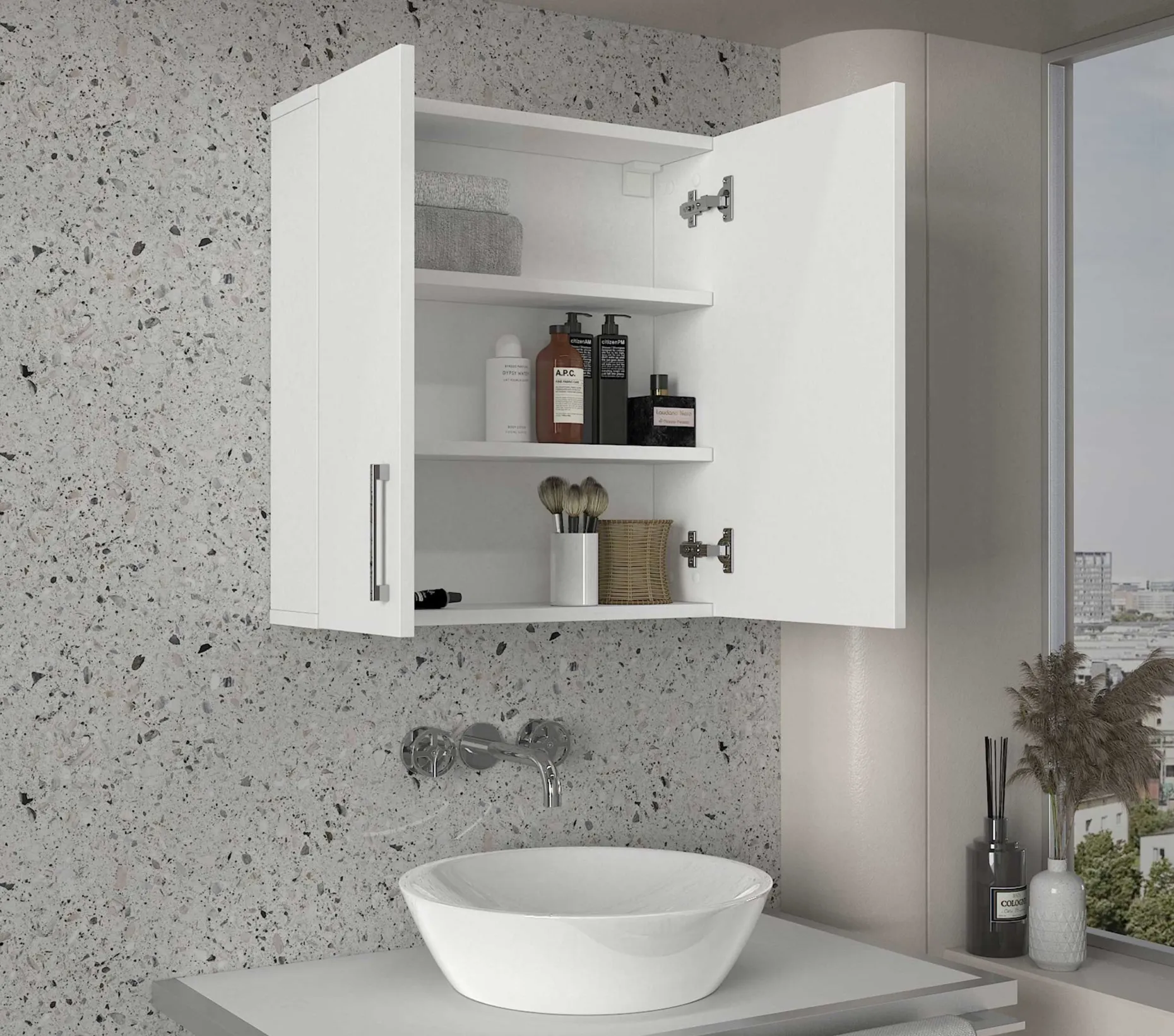 Spiegelschrank Ditto - 60x16x65cm - weiß