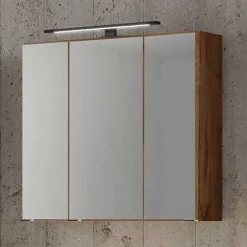 Spiegelschrank Dusan 70cm mit 3 Türen - Eiche wotan