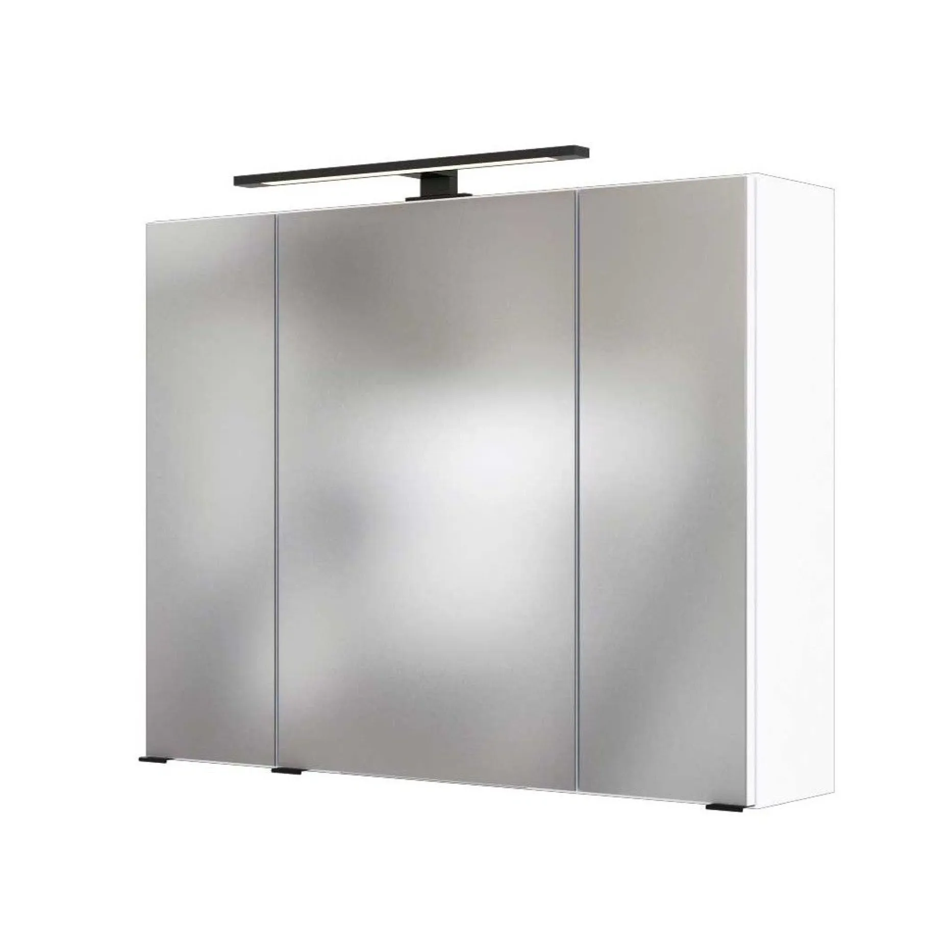 Spiegelschrank Dusan 80cm mit 3 Türen - weiß