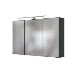Spiegelschrank Florent 120cm mit 3 Türen und LED-Beleuchtung - graphit