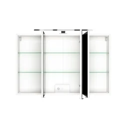 Spiegelschrank Florent 120cm mit 3 Türen und LED-Beleuchtung - weiß