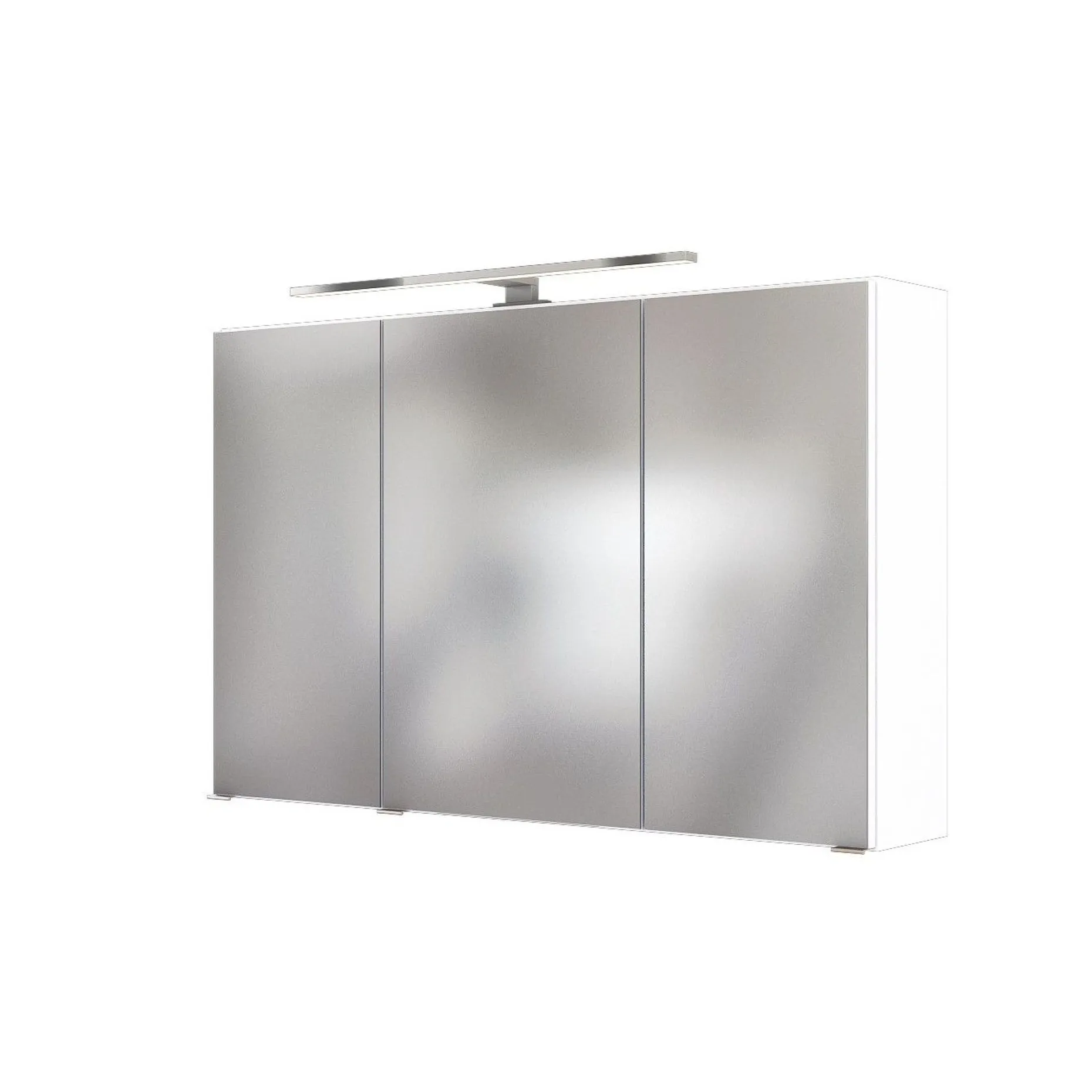 Spiegelschrank Florent 120cm mit 3 Türen und LED-Beleuchtung - weiß