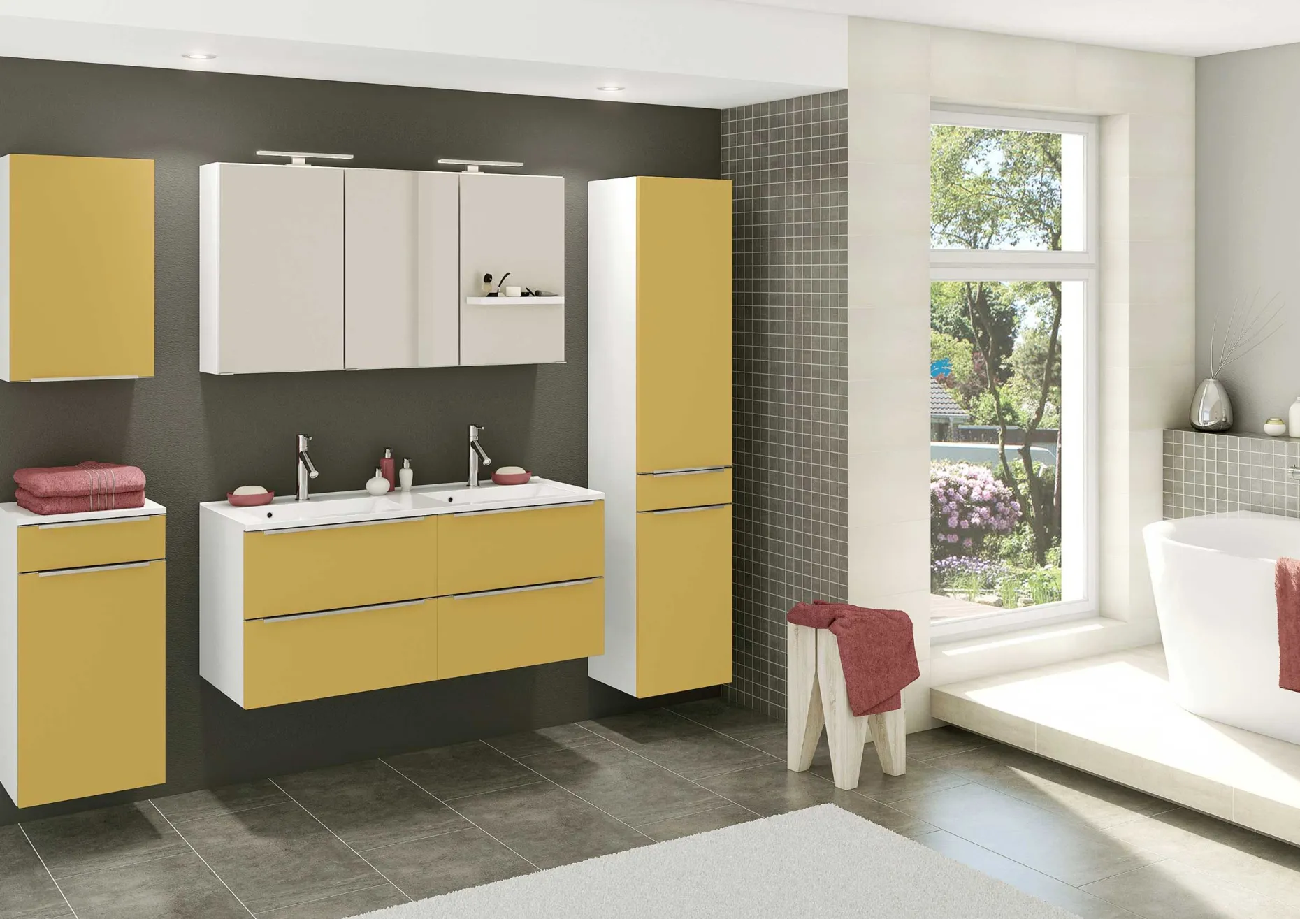 Spiegelschrank Hansen 120cm 3 Türen - weiß