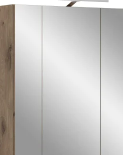 Spiegelschrank Ice Xonox - mattschwarz/Nox Oak - 60x70x18 cm