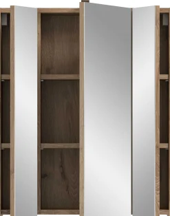 Spiegelschrank Ice Xonox - mattschwarz/Nox Oak - 60x70x18 cm