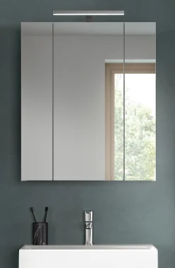 Spiegelschrank Ice Xonox mit LED-Beleuchtung - 60x55x46 cm - Weiß hochglänzend