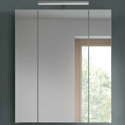 Spiegelschrank Ice Xonox mit LED-Beleuchtung - 60x55x46 cm - Weiß hochglänzend