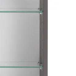 Spiegelschrank Karan 120cm 3 Türen mit Beleuchtung - anthrazit