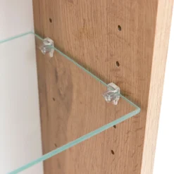 Spiegelschrank Karan 100cm 3 Türen mit Beleuchtung - Eiche