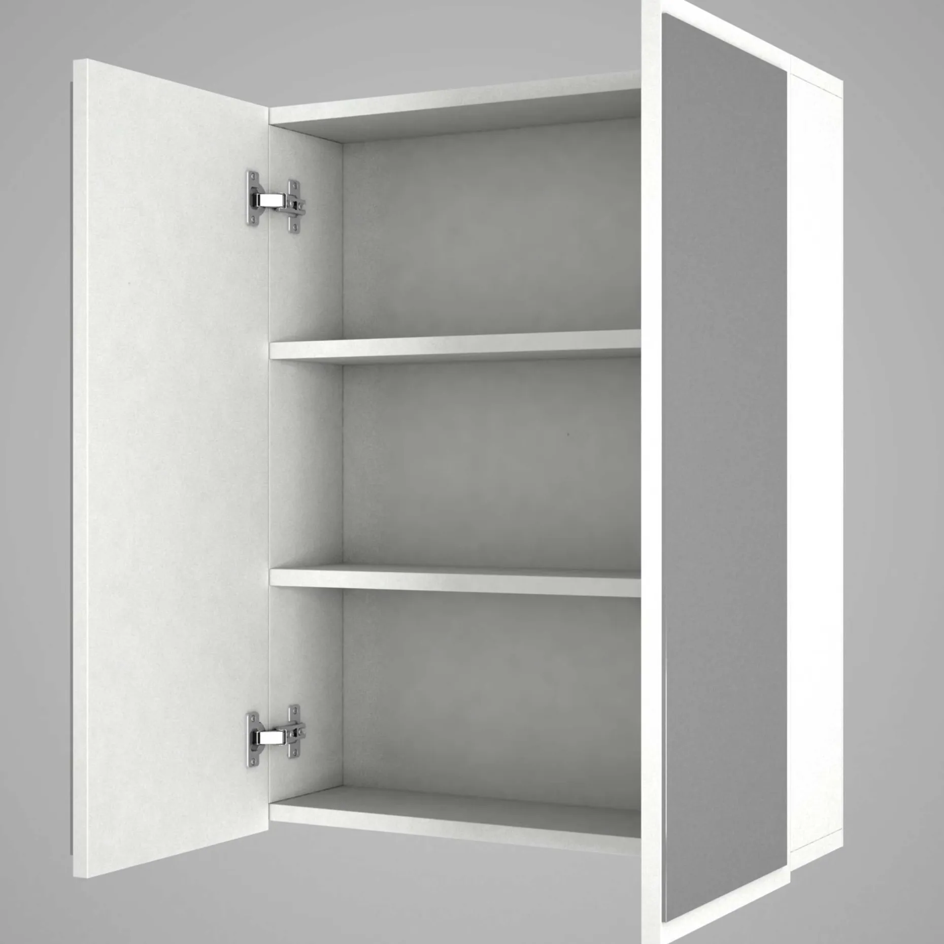 Spiegelschrank Kayla - 60x17x77cm - 2 Türen - weiß