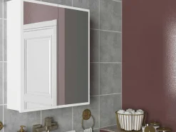 Spiegelschrank Kayla - 60x17x77cm - 2 Türen - weiß