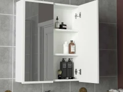 Spiegelschrank Kayla - 60x17x77cm - 2 Türen - weiß
