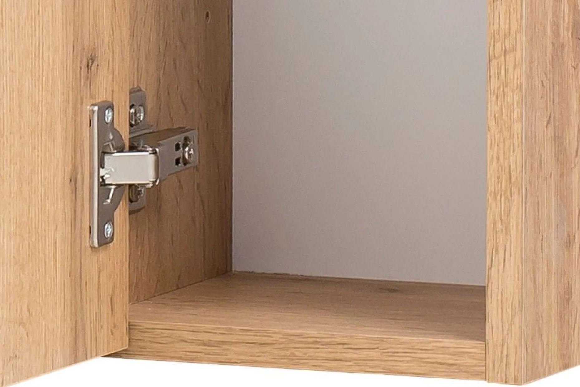 Spiegelschrank Kornel/Luna 80cm 3 Türen und LED-Beleuchtung - Eiche
