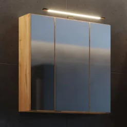 Spiegelschrank Malvo 60cm 3 Türen mit Beleuchtung - Eiche