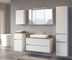 Spiegelschrank Pisca 100cm 3 Türen - weiß