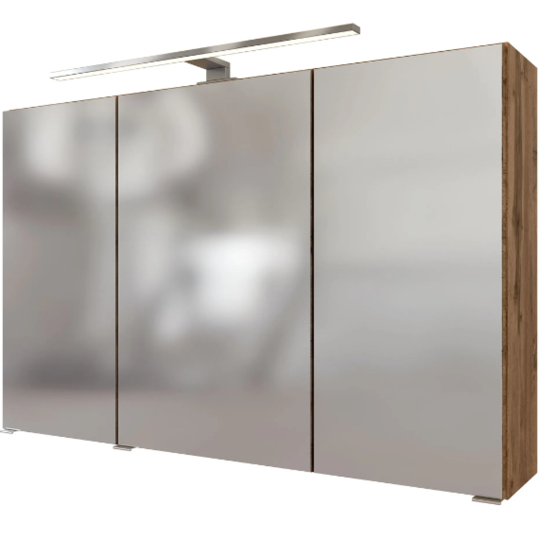 Spiegelschrank Pisca 100cm 3 Türen - Eiche