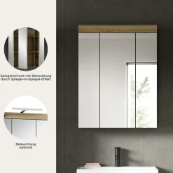 Spiegelschrank Scout Xonox - Evoak Oak - 60x79x18 cm - Natur