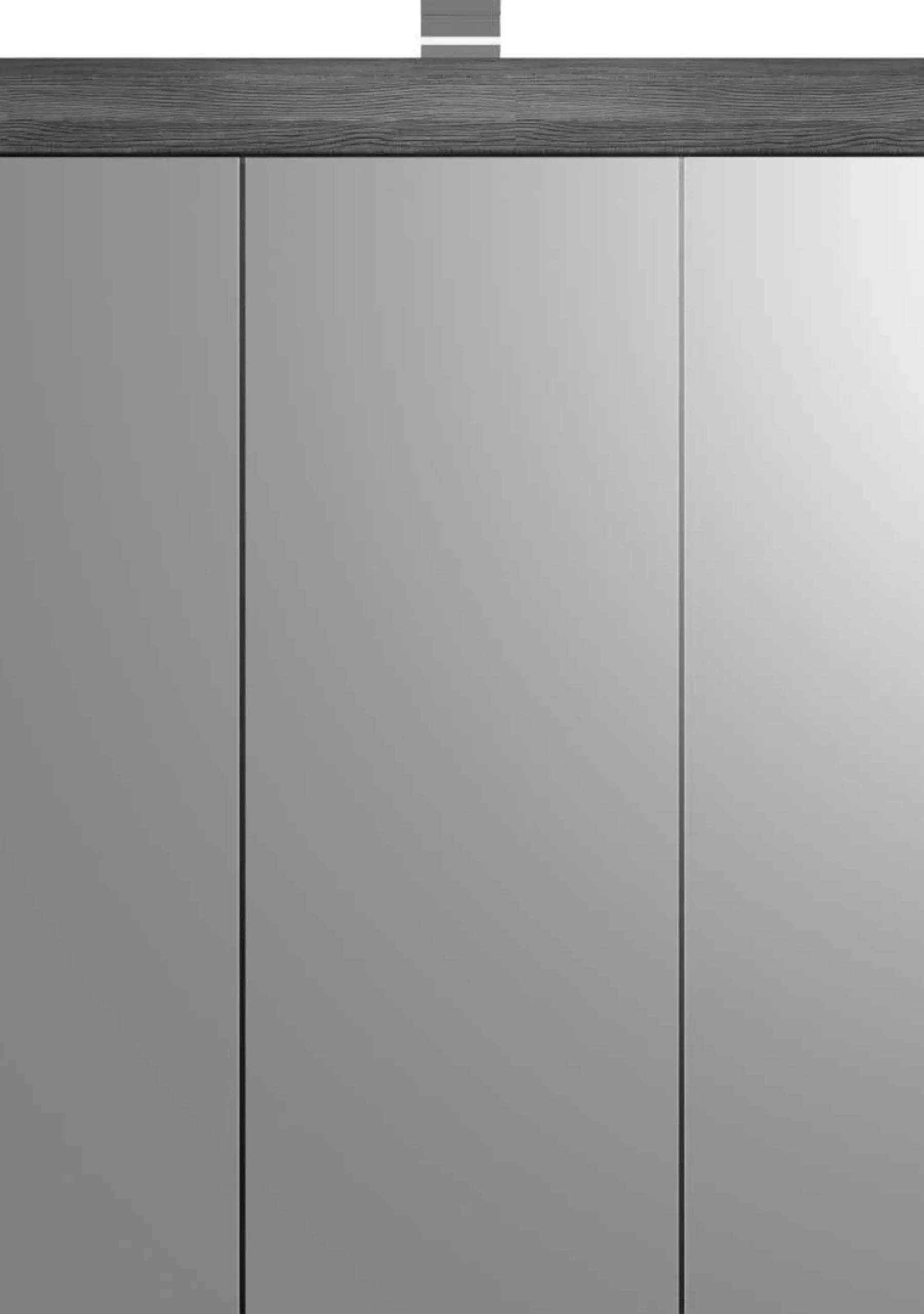 Spiegelschrank Scout Xonox - mit Beleuchtung - 60x79x18 cm - Smoke Silver/Weiß