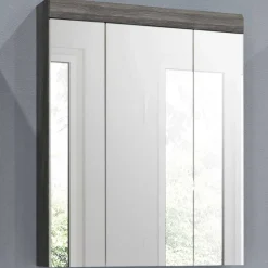 Spiegelschrank Scout Xonox - Rauchsilber/Weiß - 60x79x18 cm
