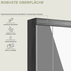 Spiegelschrank Scout Xonox - Rauchsilber/Weiß - 60x79x18 cm