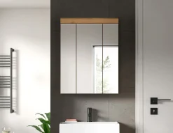 Spiegelschrank Scout Xonox - Salbeigrün & Artisan Eiche - 60x79x18 cm