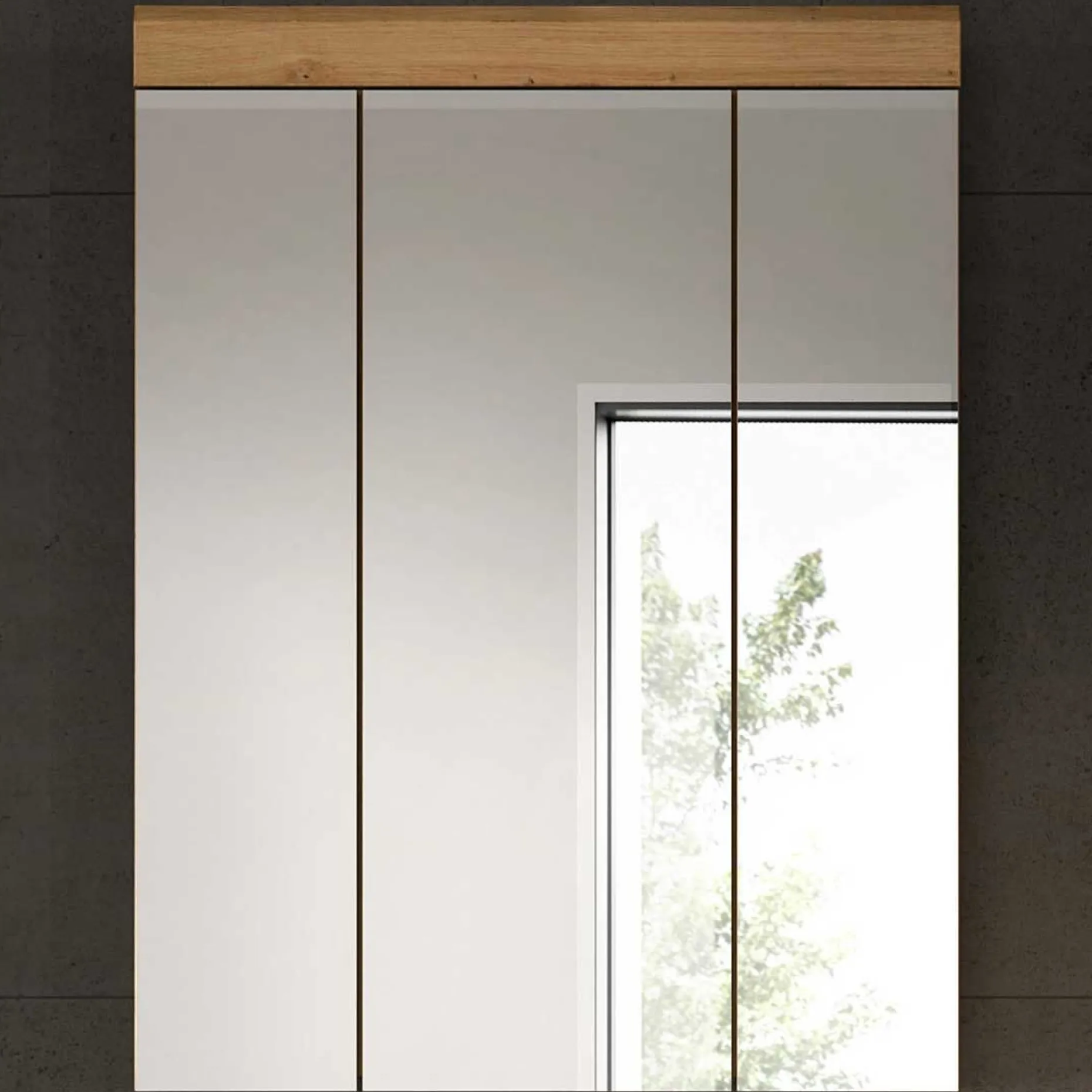 Spiegelschrank Scout Xonox - Salbeigrün & Artisan Eiche - 60x79x18 cm