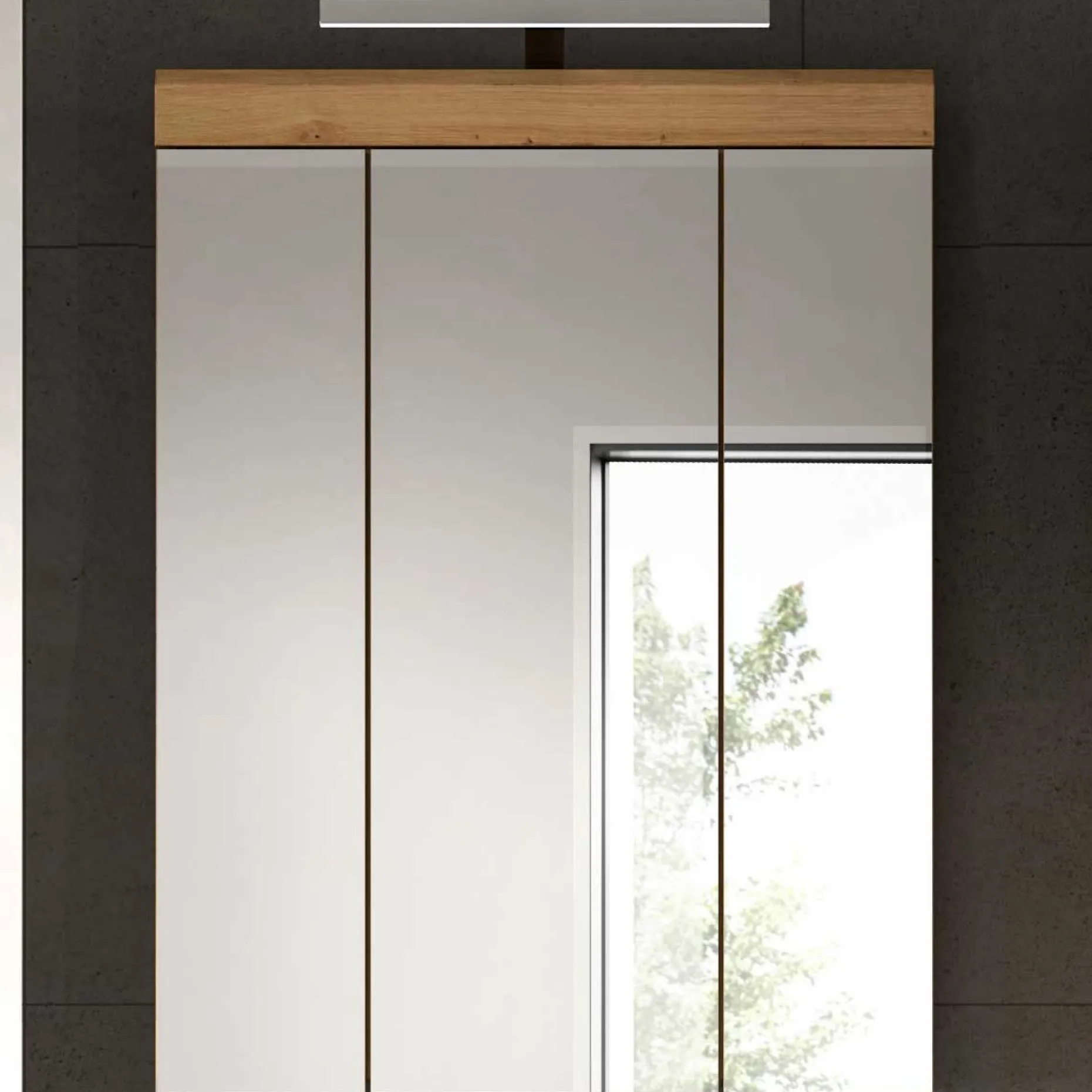 Spiegelschrank Scout Xonox - Sage Grün & Artisan Eiche - 60x79x18 cm