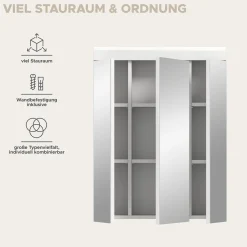 Spiegelschrank Scout Xonox - Weiß Hochglanz - 60x79x18 cm