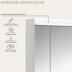 Spiegelschrank Scout Xonox - Weiß Hochglanz - 60x79x18 cm