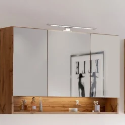 Spiegelschrank Sefa 100cm 3 Türen - Eiche wotan