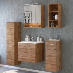 Spiegelschrank Sefa 60cm 3 Türen - Eiche wotan