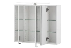 Spiegelschrank Stivan 80cm 3 Türen und LED-Beleuchtung - weiß