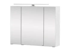 Spiegelschrank Stivan 80cm 3 Türen und LED-Beleuchtung - weiß