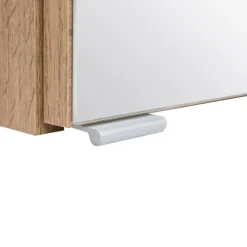 Spiegelschrank Vikas 100cm 3 Türen mit Beleuchtung - Eiche