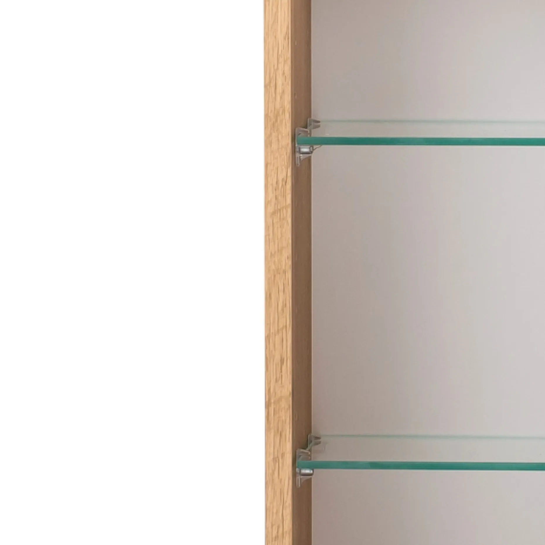Spiegelschrank Vikas 100cm 3 Türen mit Beleuchtung - Eiche
