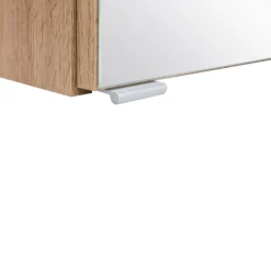 Spiegelschrank Vikas 120cm 3 Türen mit Beleuchtung - Eiche