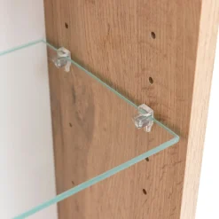 Spiegelschrank Vikas 120cm 3 Türen mit Beleuchtung - Eiche