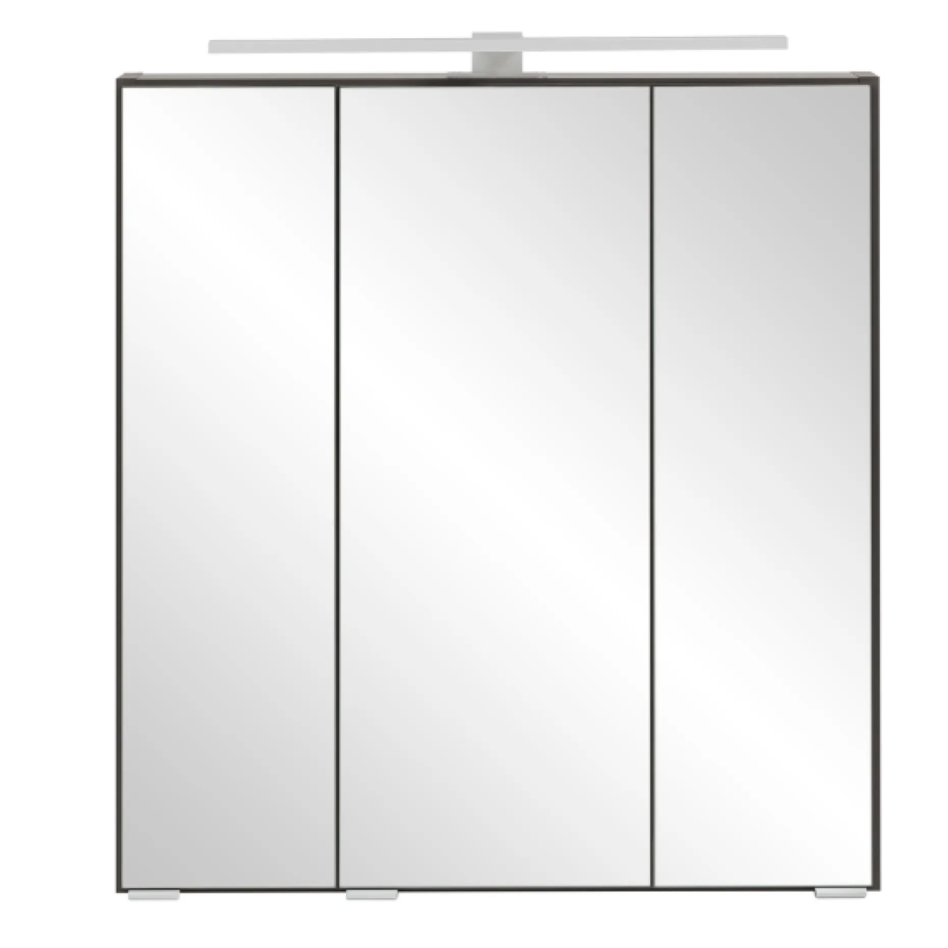 Spiegelschrank Vikas 60cm 3 Türen mit Beleuchtung - anthrazit