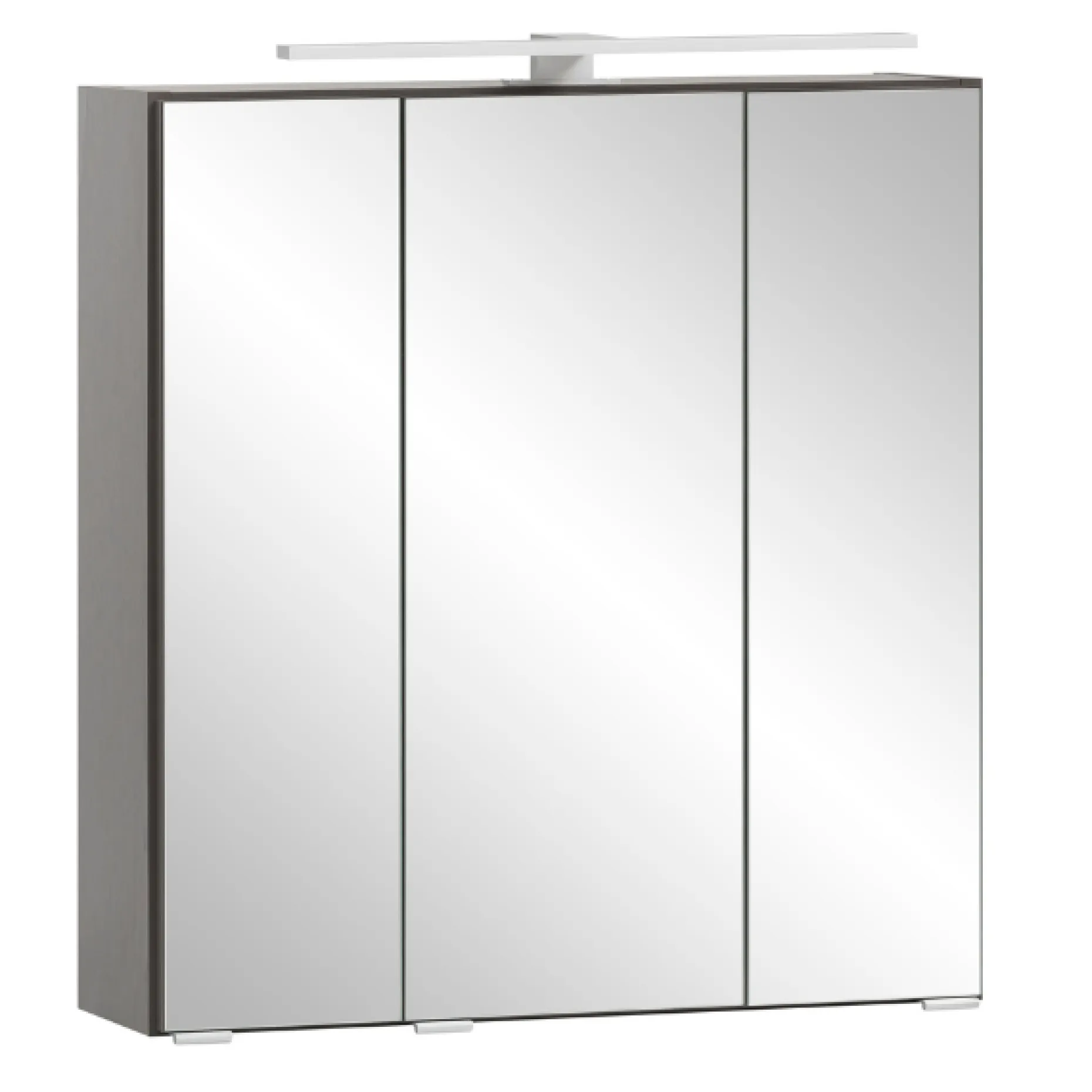 Spiegelschrank Vikas 60cm 3 Türen mit Beleuchtung - anthrazit