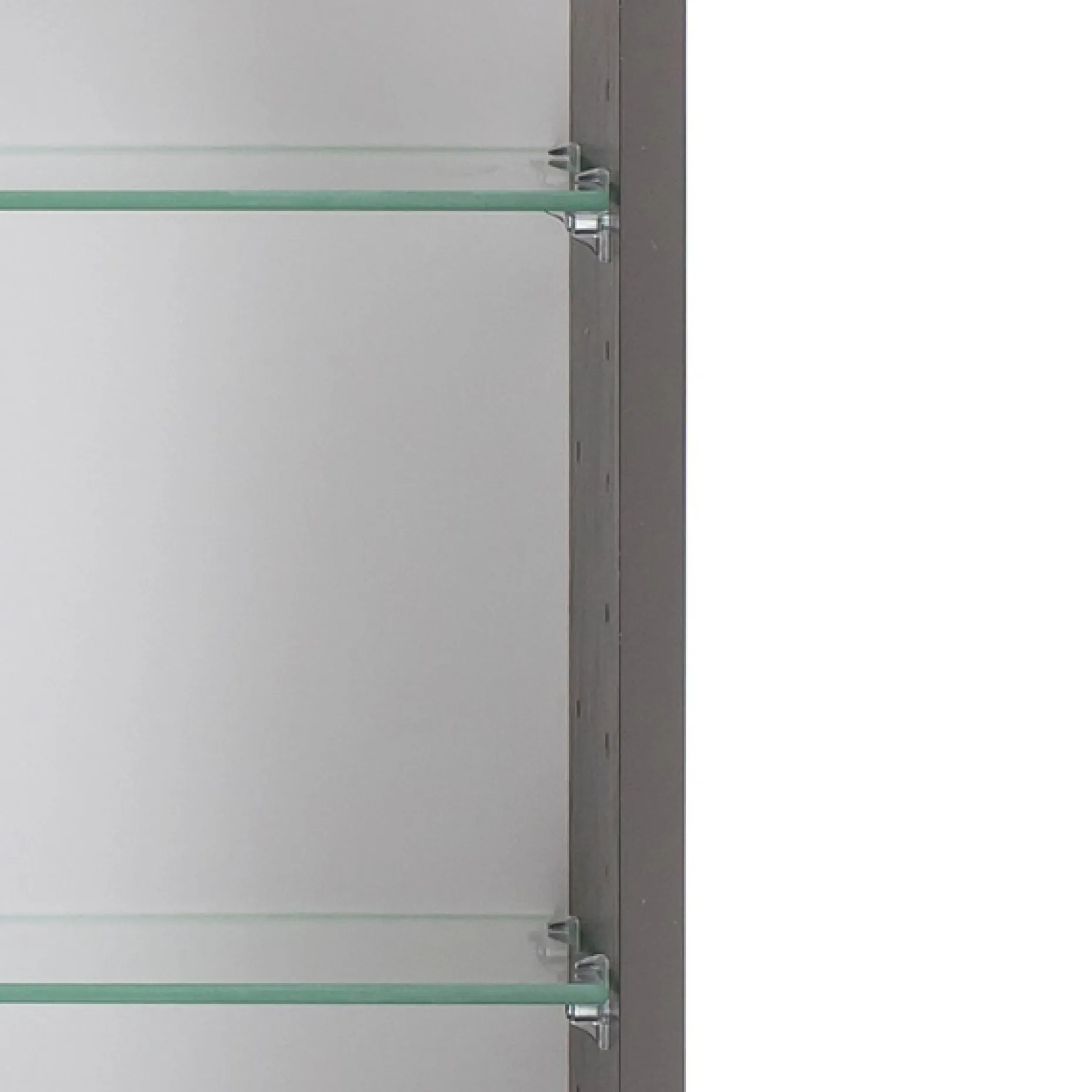 Spiegelschrank Vikas 100cm 3 Türen mit Beleuchtung - anthrazit