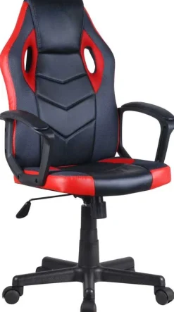 Rousseau Spielstuhl Tiger - 57.5x65x102.5cm - verstellbar - drehbar - schwarz/rot