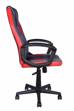 Rousseau Spielstuhl Tiger - 57.5x65x102.5cm - verstellbar - drehbar - schwarz/rot