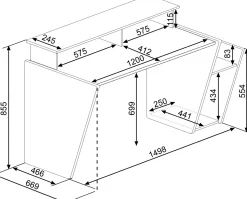 Kinder Trasman Spieltisch Yannick 150x70x85cm Spanplatte -