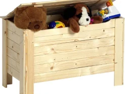 Kinder Galico Spielzeugkiste Daisy aus Holz mit Deckel