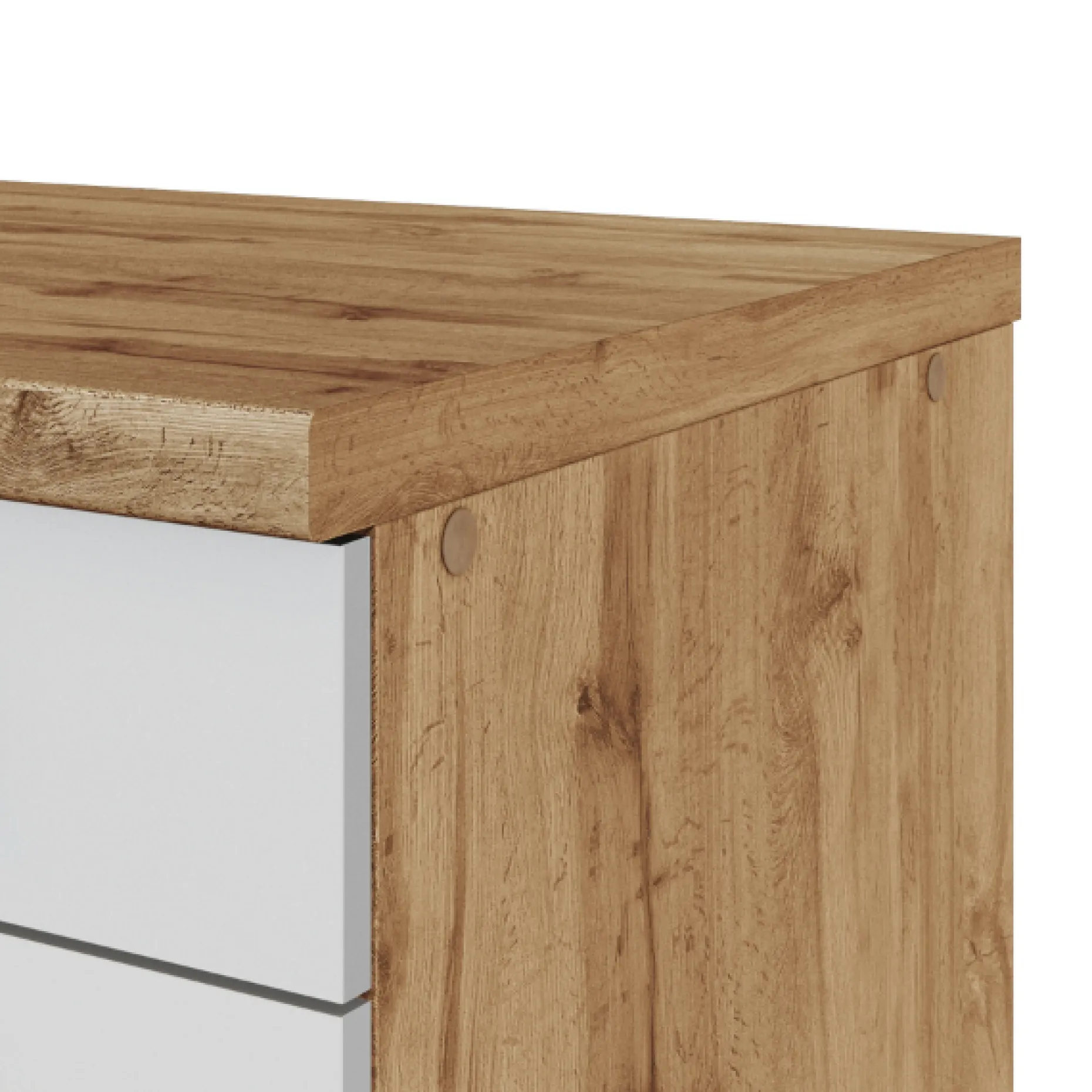 Spülenschrank Sorrella 100cm 2 Türen - weiß/Eiche