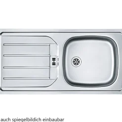 Spülenschrank Sorrella 100cm 2 Türen - weiß/Eiche
