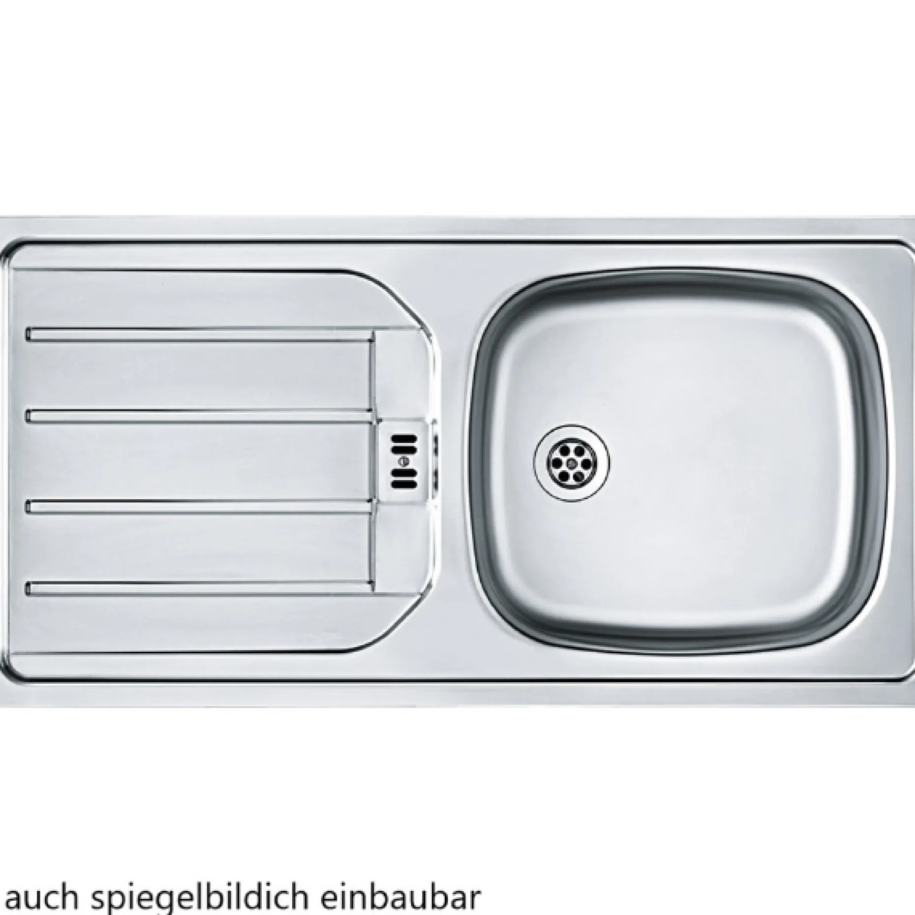 Spülenschrank Sorrella 100cm 2 Türen - weiß/Eiche