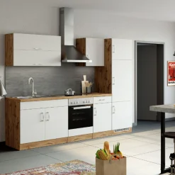 Spülenschrank Sorrella 100cm 2 Türen - weiß/Eiche