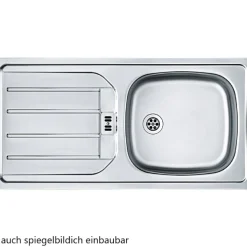 Held Spüle Sorrella 110cm für Geschirrspüler 1 Tür - Eiche/Graphit